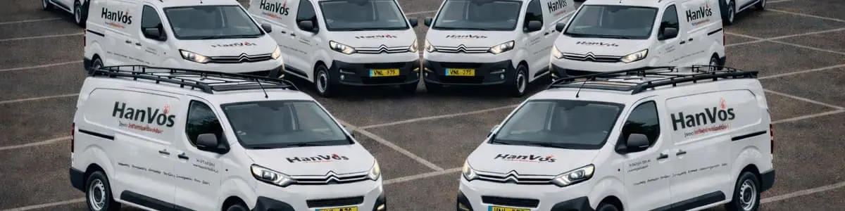 Het wagenpark van HanVos Installaties