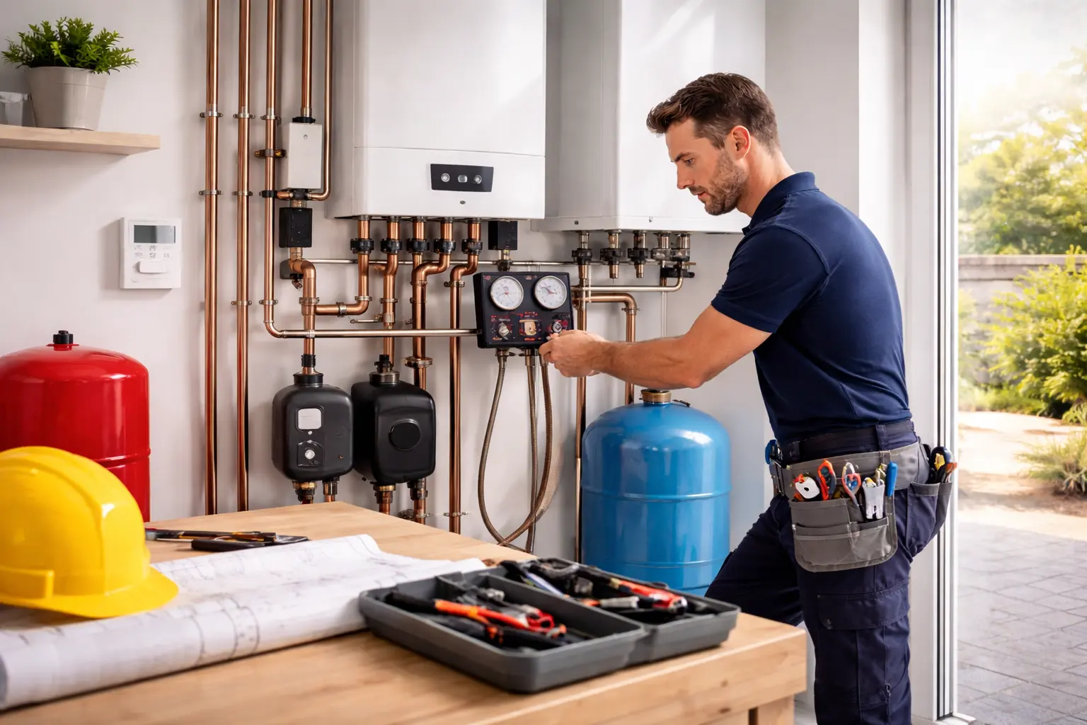 HanVos installateur aan het werk